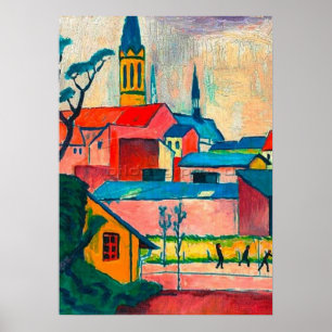 August Macke - Marienkirche, fijne kunst, Poster