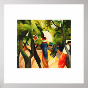 August Macke. "Promenade" - Poster voor fijne kuns