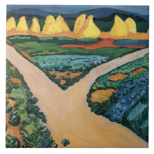 August Macke-schilderij, Groentelanden Tegeltje