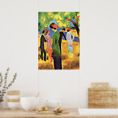 August Macke - Vrouw in een Groen Poster (Keuken)