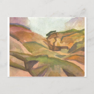August Macke - Waterverf Schlucht 1914 Briefkaart