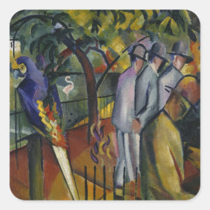 August Macke   Zoological Garden I Vierkante Sticker