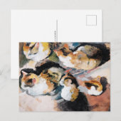 August Macke's Katzenstudien (Studie van een kat) Briefkaart (Voorkant / Achterkant)