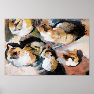August Macke's Katzenstudien (Studie van een kat)  Poster