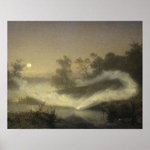 August Malmstrom - Dansende Fairies Poster