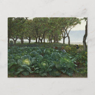 August Malmstrom - Kinderen die in de tuin spelen Briefkaart