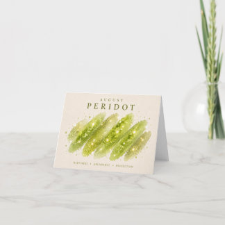 August Peridot Geboortesteen Kaart