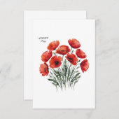 August Poppy Bloom - Gepersonaliseerd verjaardagsc (Voorkant / Achterkant)