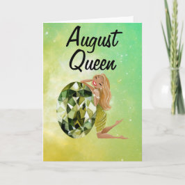 August Queen Verjaardag Kaart