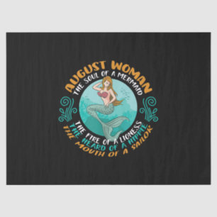 August Woman Soul van Mermaid Leo Zodiac Birthday Tissuepapier
