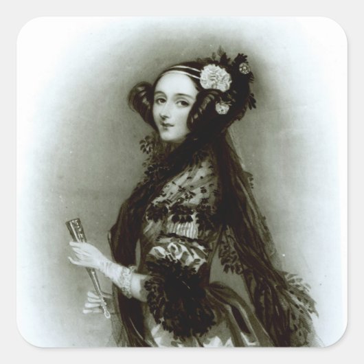 Augusta Ada Byron Countess of Lovelace Vierkante Sticker (Voorkant)