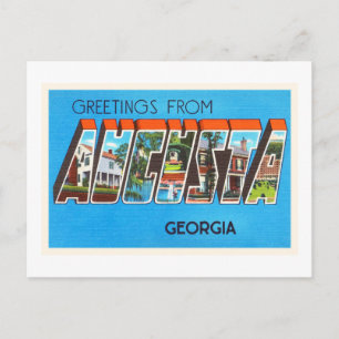 Augusta Georgia GA Old Vintage Travel Briefkaart- Briefkaart
