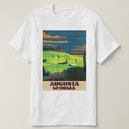 Augusta Georgia Golf poster T-shirt (Design voorkant)