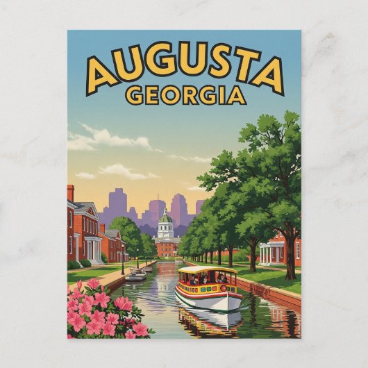 Augusta Georgia Travel Briefkaart (Voorkant)