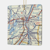Augusta Maine  Map Keramisch Ornament (Links)