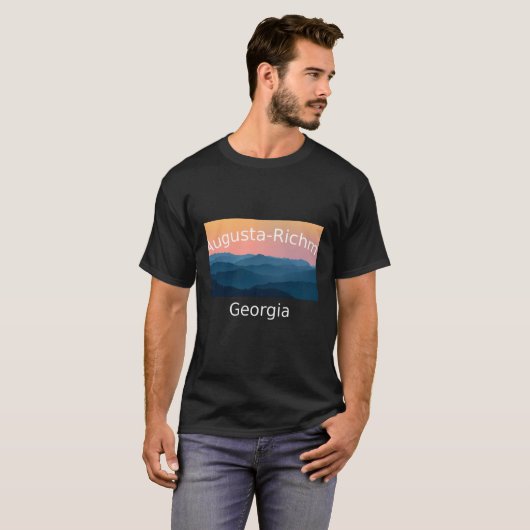 Augusta Richmond Georgia Mountain sunset hometown T-shirt (Voorkant volledig)