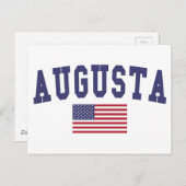 Augusta US Flag Briefkaart (Voorkant / Achterkant)