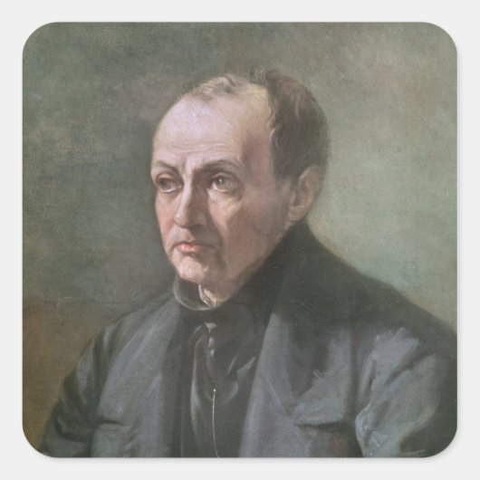 Auguste Comte Vierkante Sticker (Voorkant)