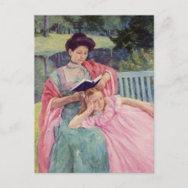 Auguste die haar dochter leest van Mary Cassatt Briefkaart