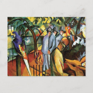 Auguste Macke - Dierenliefhebber in de dierentuin Briefkaart