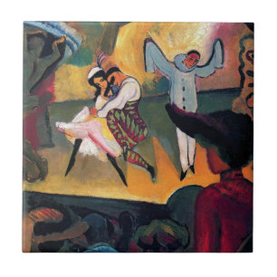 Auguste Macke - Russische balletdanseressen op het Tegeltje