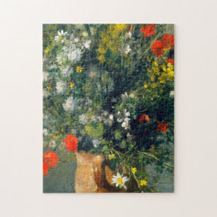 Auguste renoir - bloemen in een fase legpuzzel