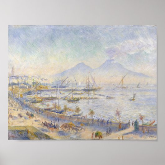 Auguste Renoir - De baai van Napels Poster (Voorkant)