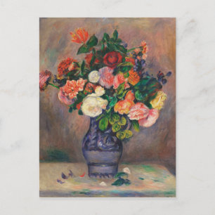 Auguste Renoir Flowers in een Vase Feestdagenkaart