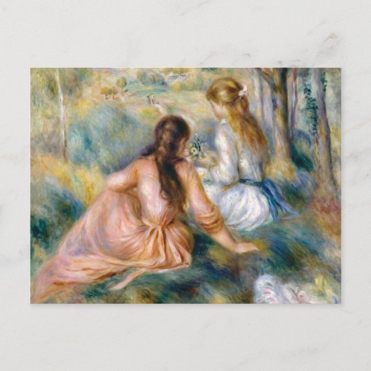 Auguste Renoir in de weide Briefkaart (Voorkant)