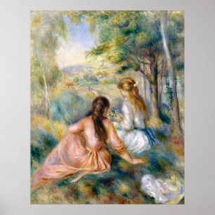 Auguste Renoir in de weide Poster
