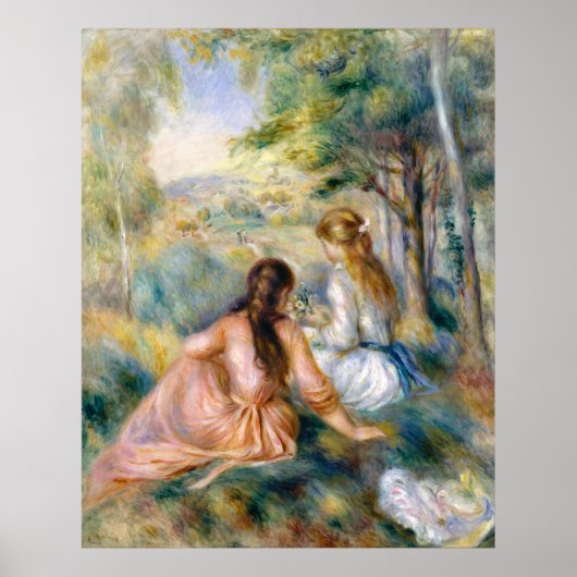 Auguste Renoir in de weide Poster (Voorkant)