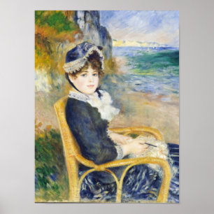 Auguste Renoir van het portret Seashore Woman Poster