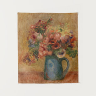 Auguste Renoir Yellow Pink Vase of Flowers Wandkleed