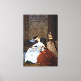 Auguste Toulmouche - La Fiancée Hésitante, (1866) Canvas Afdruk