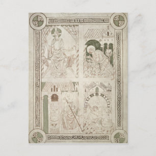 Augustinus in de Feet van Christus & Scribe Briefkaart