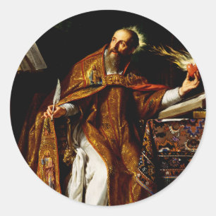 Augustinus van Hippo Ronde Sticker