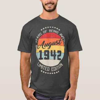 augustus 1942 80e T-shirt 80 jaar oud