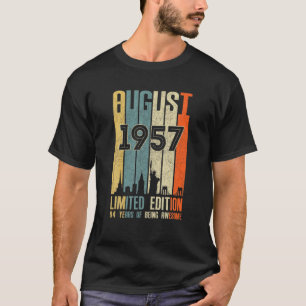 Augustus 1957 64 Geboortedag 64: 1957, geboortedag T-shirt