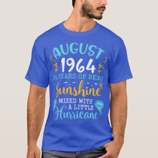 Augustus 1964 Gelukkige Verjaardag 56 Jaar van het T-shirt