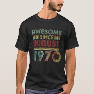 AUGUSTUS 1970 49 jaar oude 49e verjaardag Decorati T-shirt