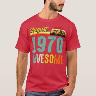 augustus 1970 Verjaardagscadeau Shirt Vintage augu