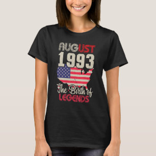 Augustus 1993 De geboorte van legenden van 29 jaar T-shirt