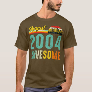Augustus 2004 Verjaardagscadeau Shirt Vintage Augu