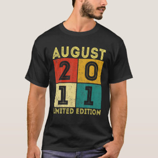  augustus 2011 Retro 10e verjaardag 10 jaar O T-shirt