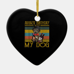 Augustus 2020 met mijn Ierse Wolfhound Dog Keramisch Ornament