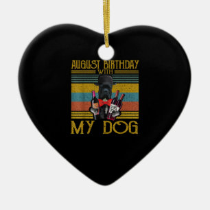 Augustus 2020 met mijn suikerriet Corso Dog Keramisch Ornament
