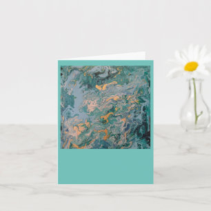 Augustus - acrylic pour painting 11" by 14" kaart