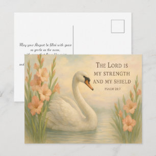 Augustus Elegante Zwanen Christelijke Inspiratie Briefkaart