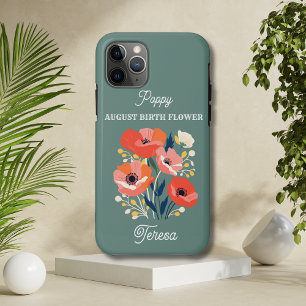 Augustus Geboorte Bloem Aangepaste Naam iPhone 11 Pro Hoesje