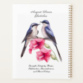 Augustus Geboortemaand Bloem Gladiolen met Vogels Planner (Achterkant)